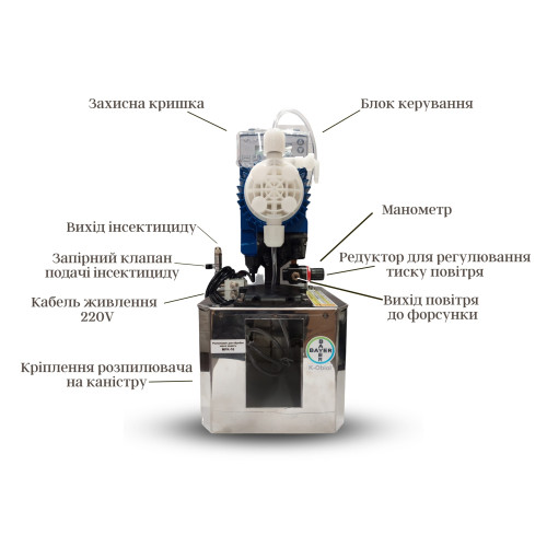 Портативний розпилювач MFK-10 для небулізації зерна у потоці